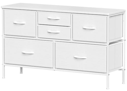 タンス ローチェスト テレビ台 収納棚 リビング収納 衣装・衣類収納ケース キッズ・ベイビー・子ども用ロータイプ ワイドチェスト幅100 TV台 一人暮らし おしゃれ（高防水性皮革 ホワイト）